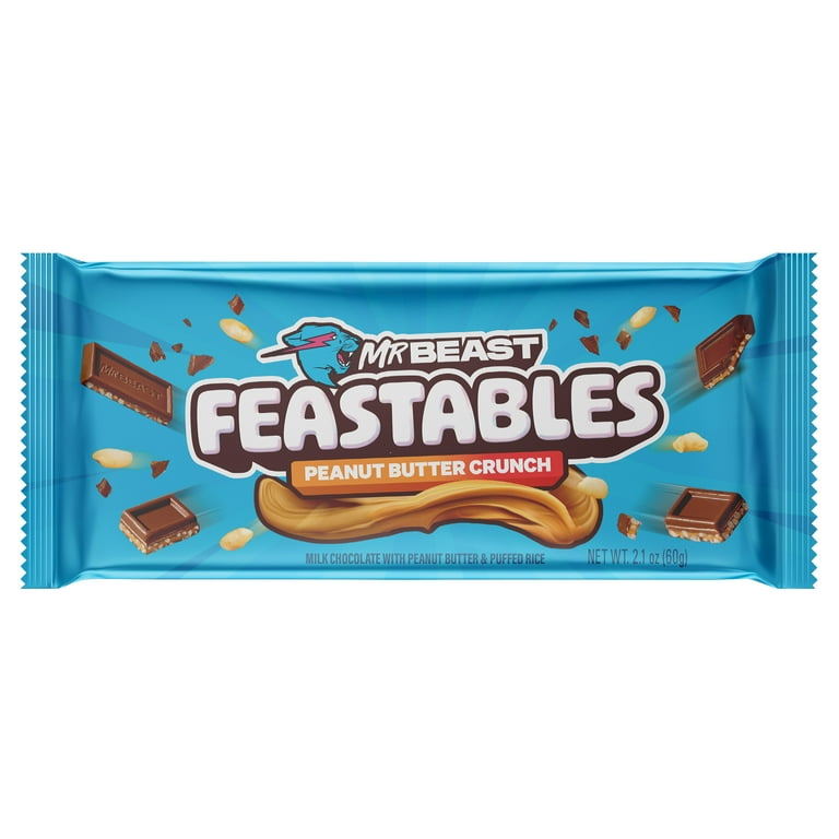 Mr Beast Feastables Peanut Butter Crunch - 24 Count