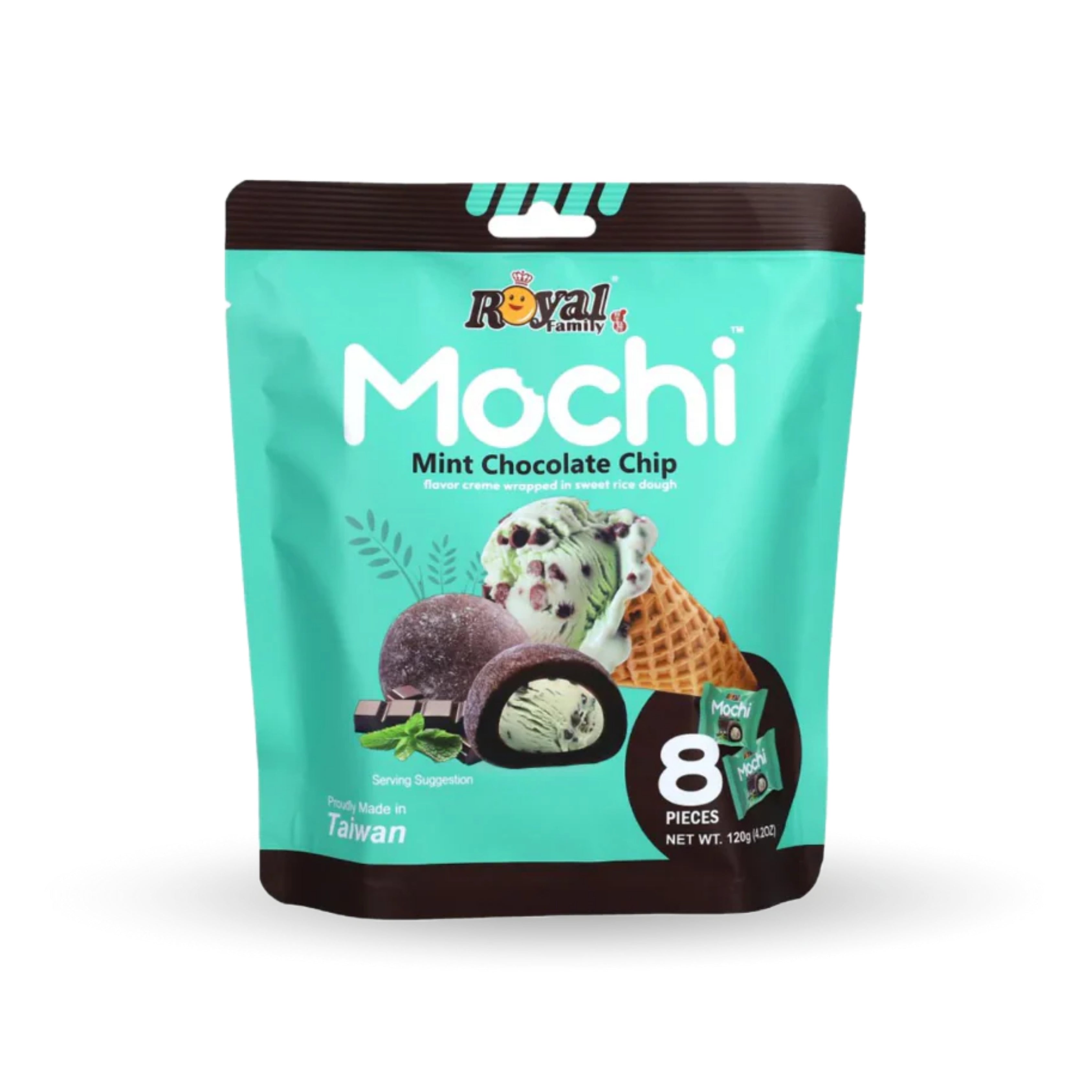 (Halal) Royal Mochi Mint Chocolate Chips - UNITED KINGDOM (12 COUNT)