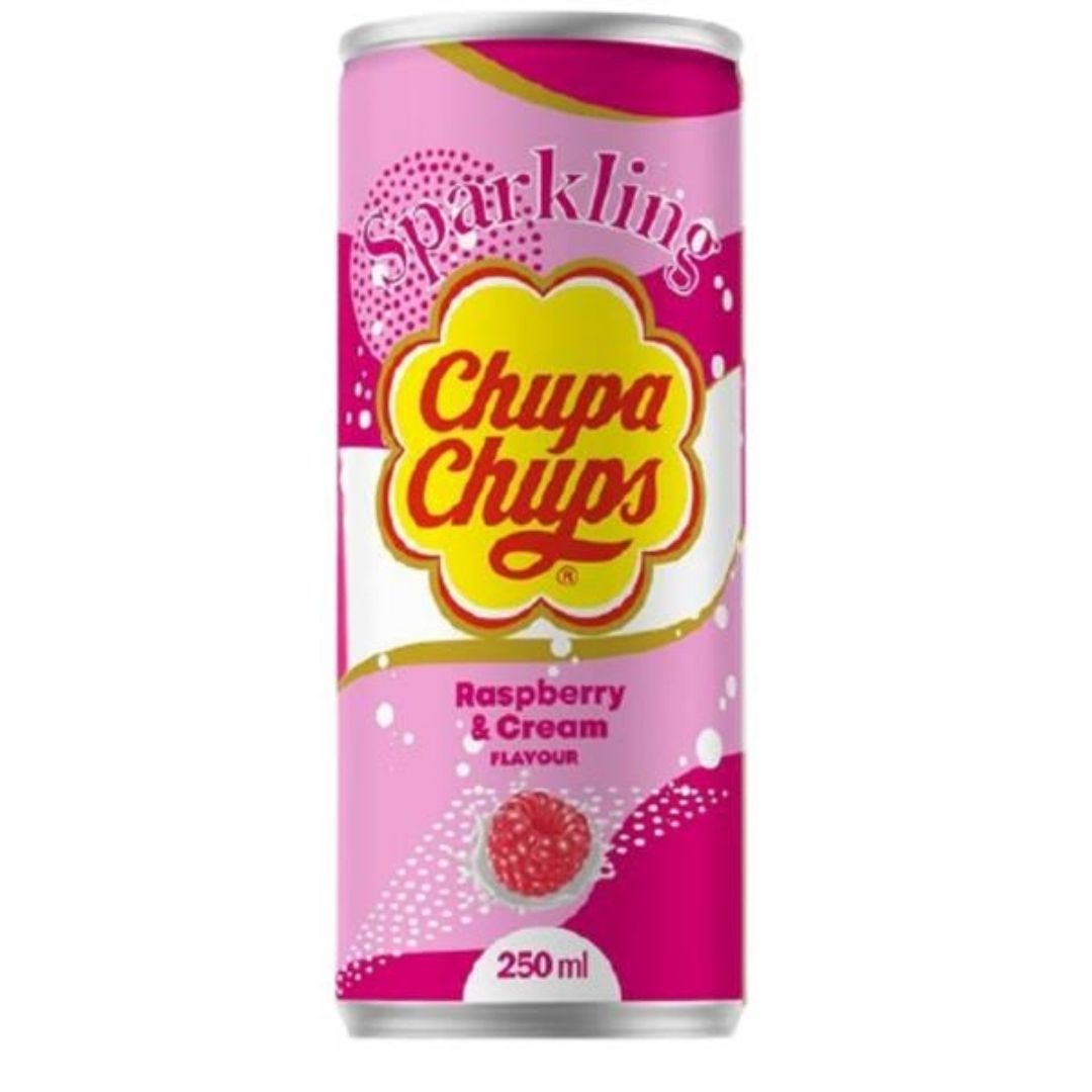 Chupa Chups Raspberry & Cream Can - KOREA (24 COUNT)
