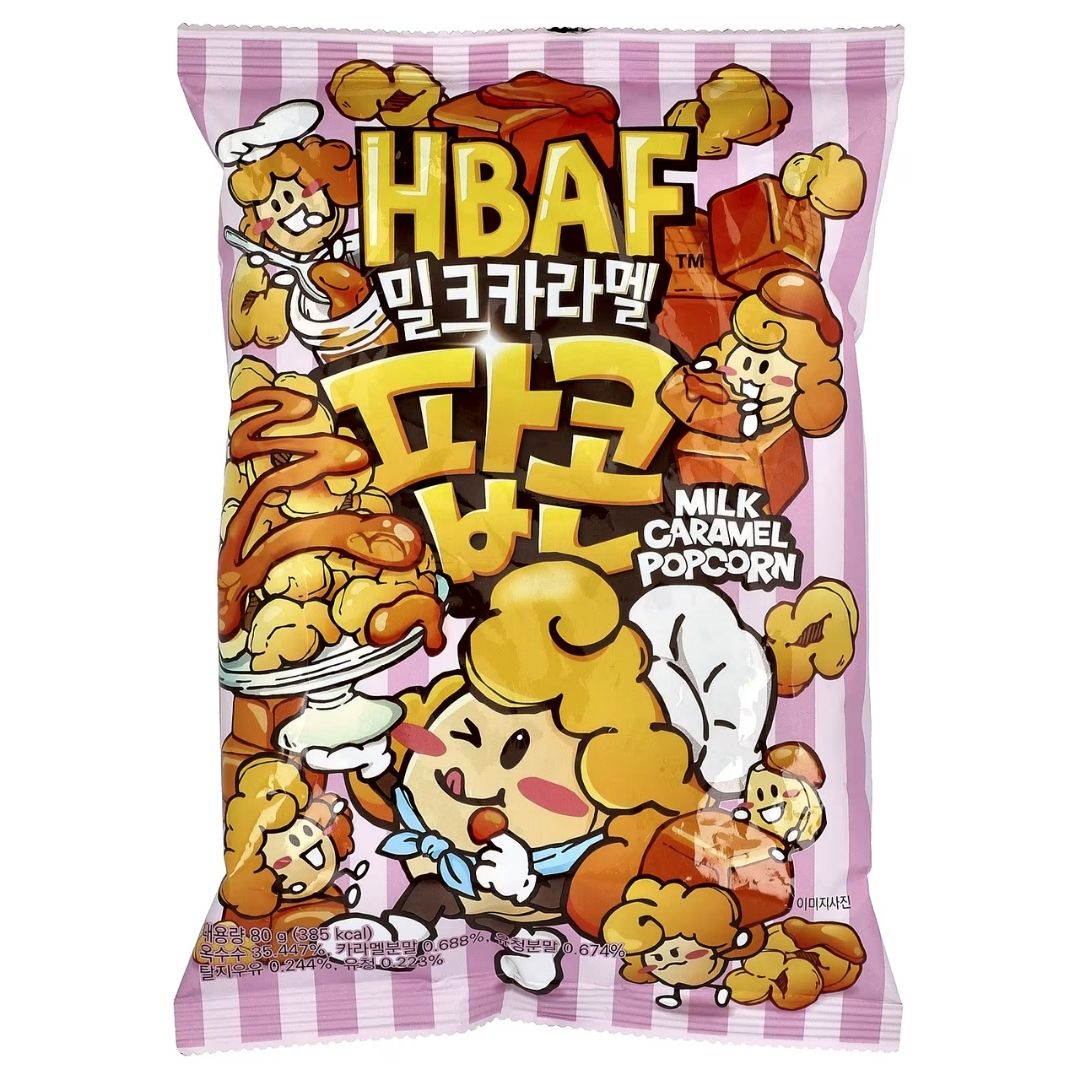 HBAF Milk Caramel Popcorn - KOREA (12 COUNT)