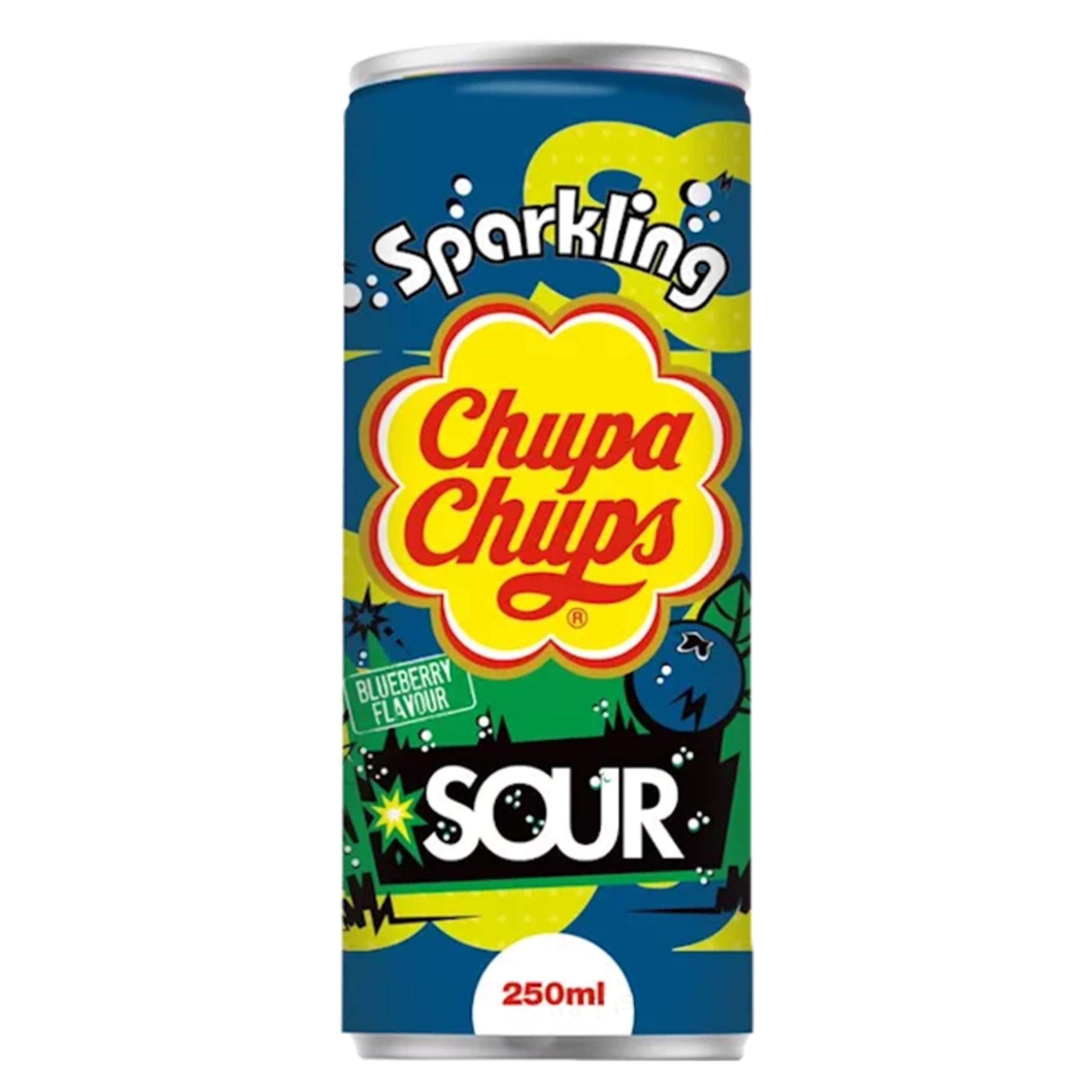 Chupa Chups Sour Blueberry Pop Can - KOREA (24 COUNT)
