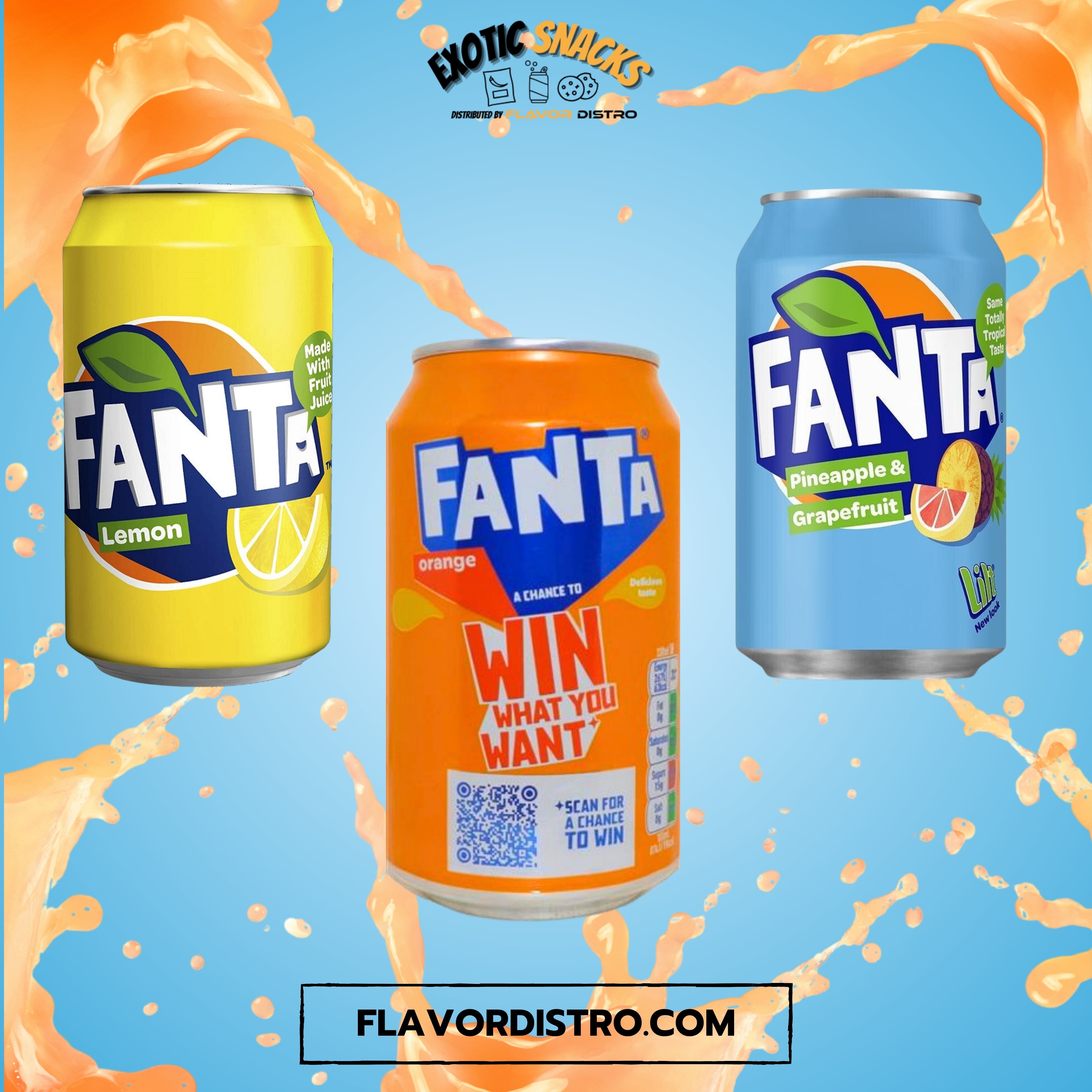 Fanta Citrus Bulk DISCOUNT - UK (72 COUNT)