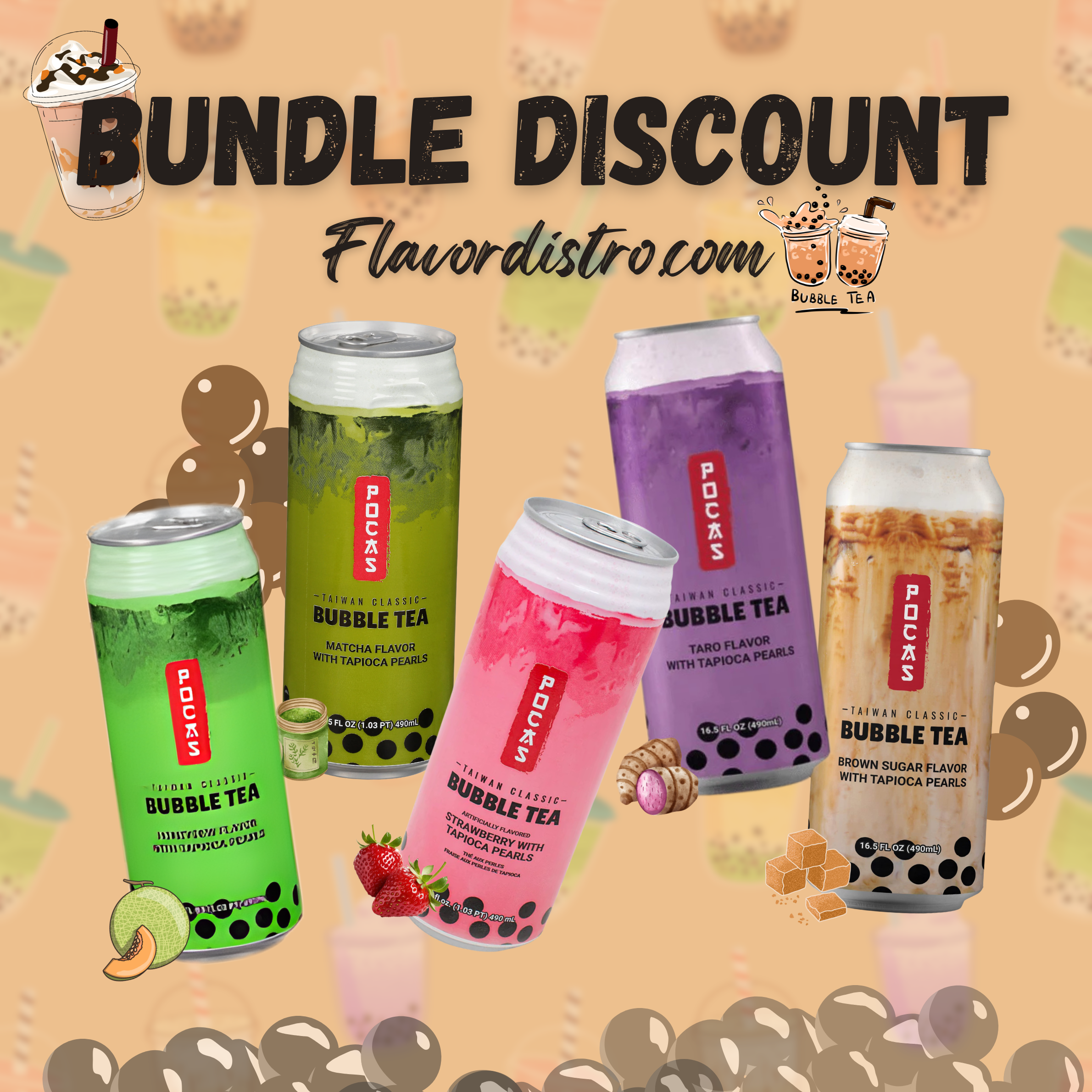 Pocas Bubble Tea - TAIWAN (60 COUNT)