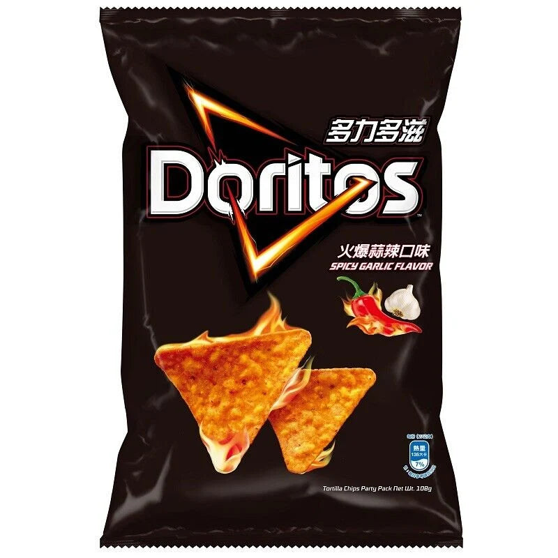 Doritos Garlic & Hot Chili - TAIWAN (12 COUNT) FAMILY SIZE