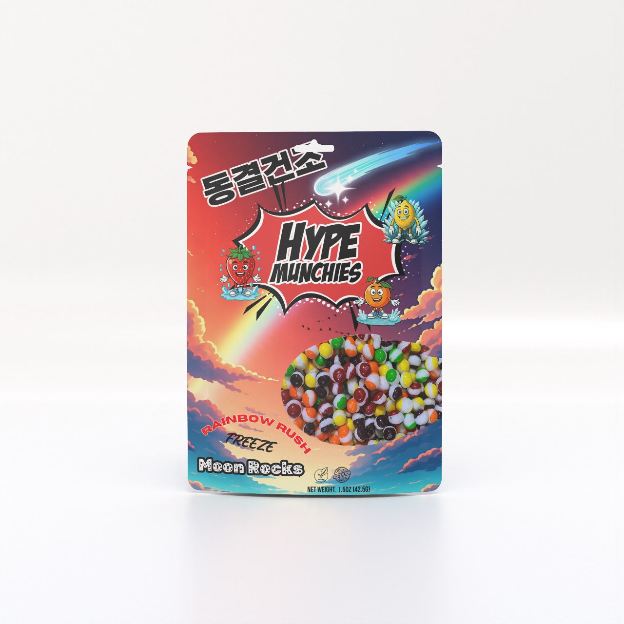 Hype Munchies Rainbow Rush Moon Rocks - (10 Count)