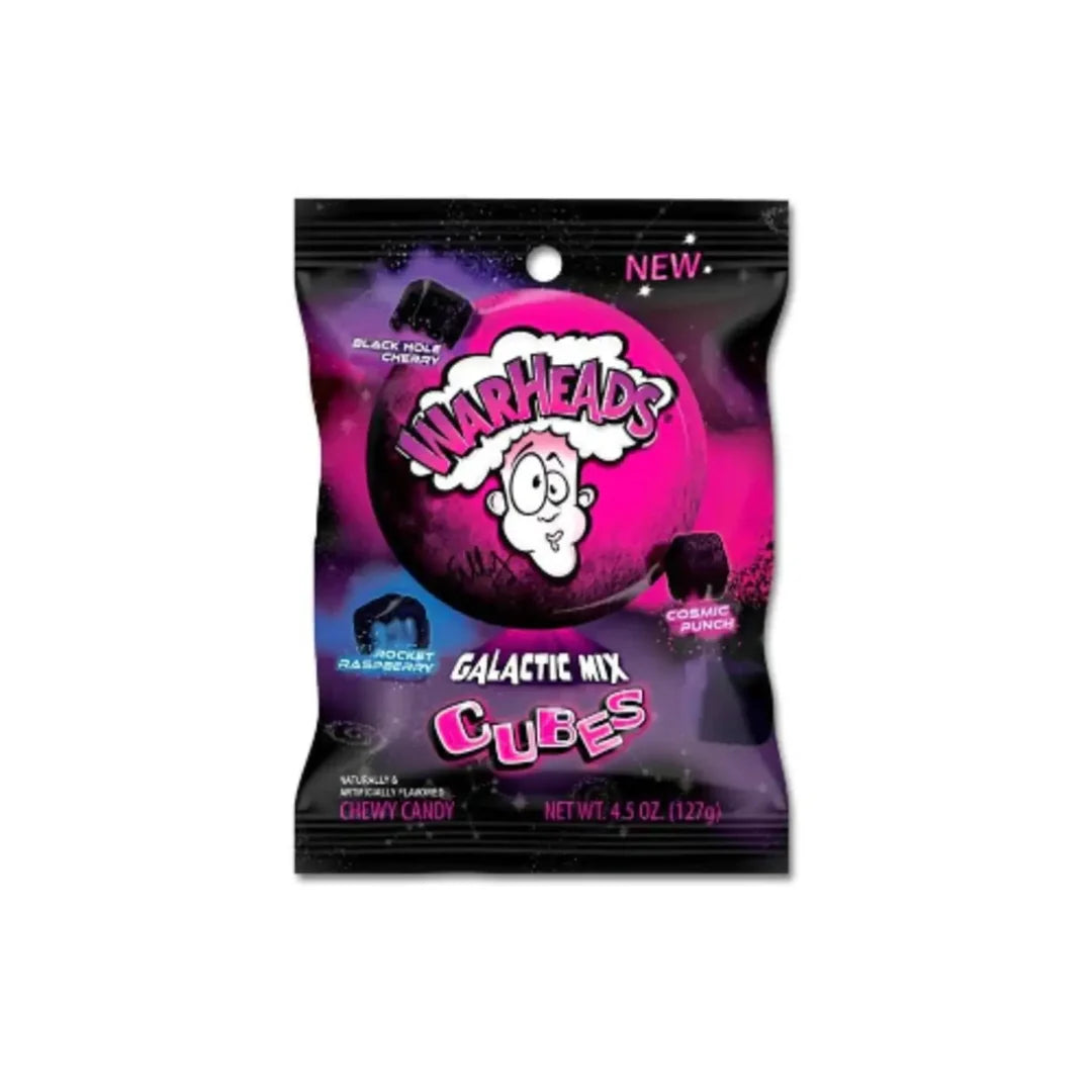 Warheads Galactic Mix Cubes Chew Candy - USA (12 COUNT)