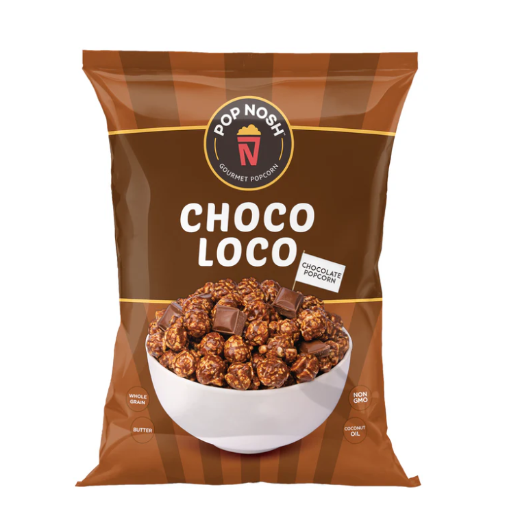 PopNosh Choco Loco Drizzled Popcorn- Bhutan (16 COUNT)