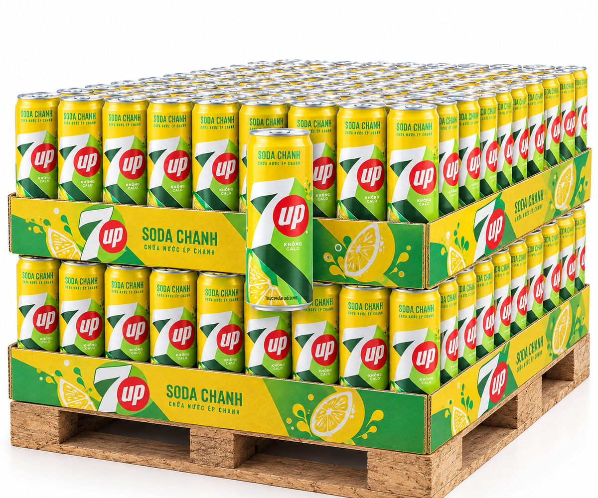 PALLET ROW - 7UP Crisp Lemon Mojito   - VIETNAM (10 CASES)