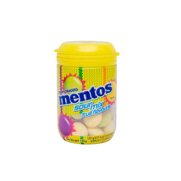Mentos Chewy Dragees Sour Mix Fruit Flavor- KOREA (6 COUNT)