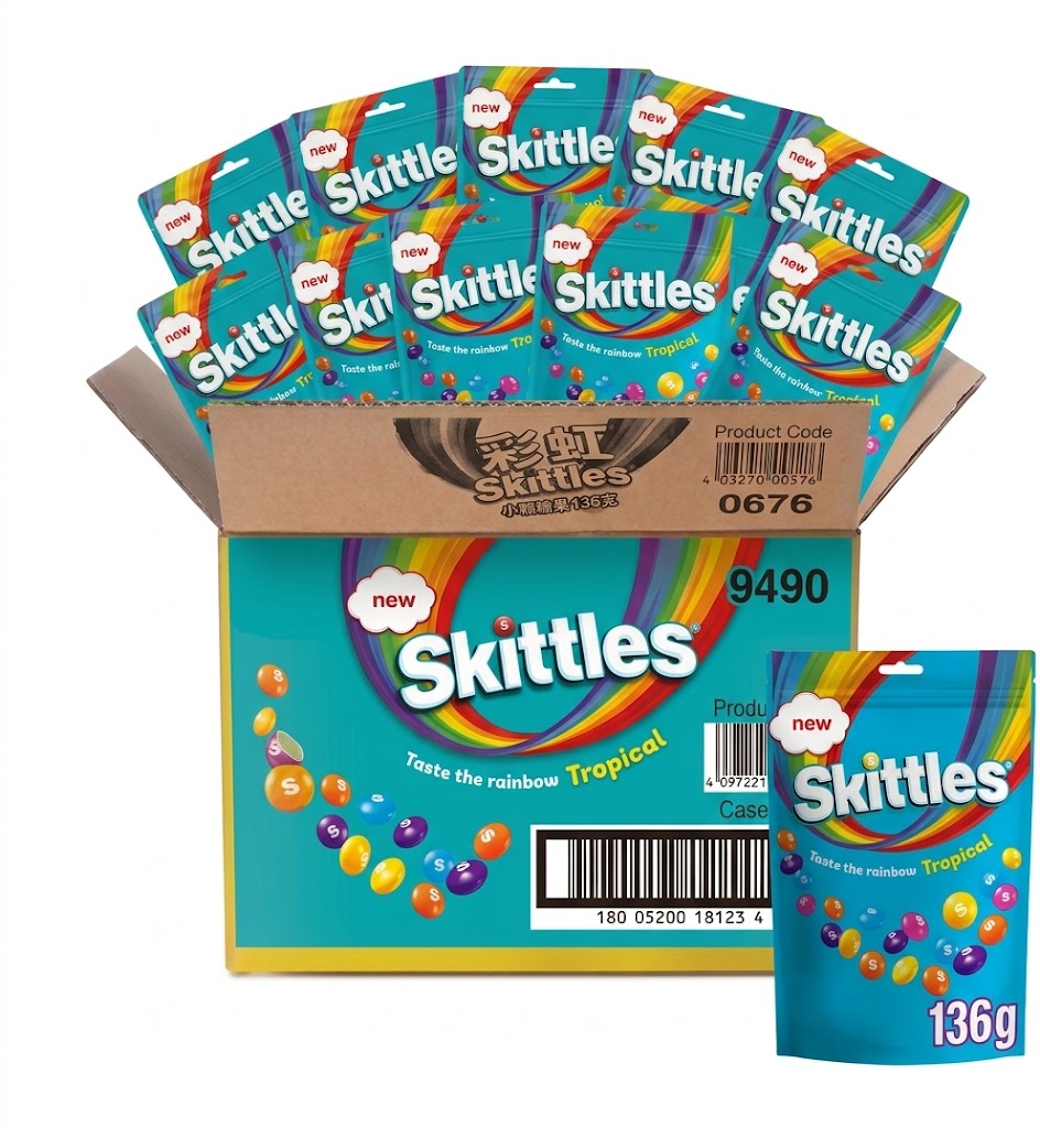 NEW Skittles Big Tropical Bites - UNITED KINGDOM (15 COUNT)