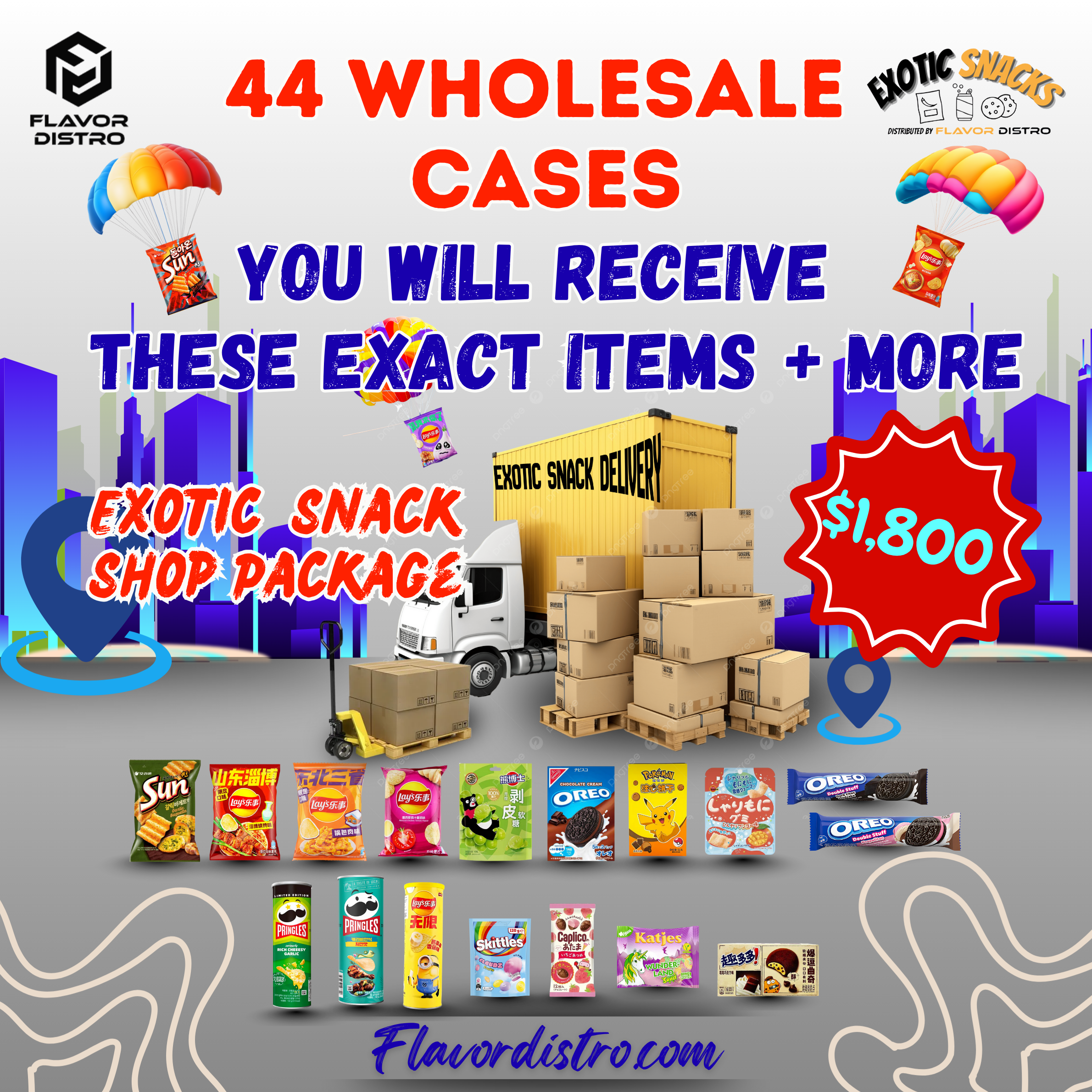 EZ Exotic Snack Shop Pallet (FREE SHIPPING)